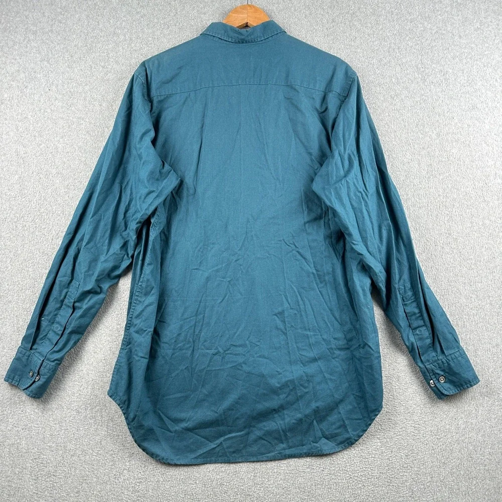 Banana Republic Button Down Shirt Mens M Classic Teal Long Sleeve Cotton